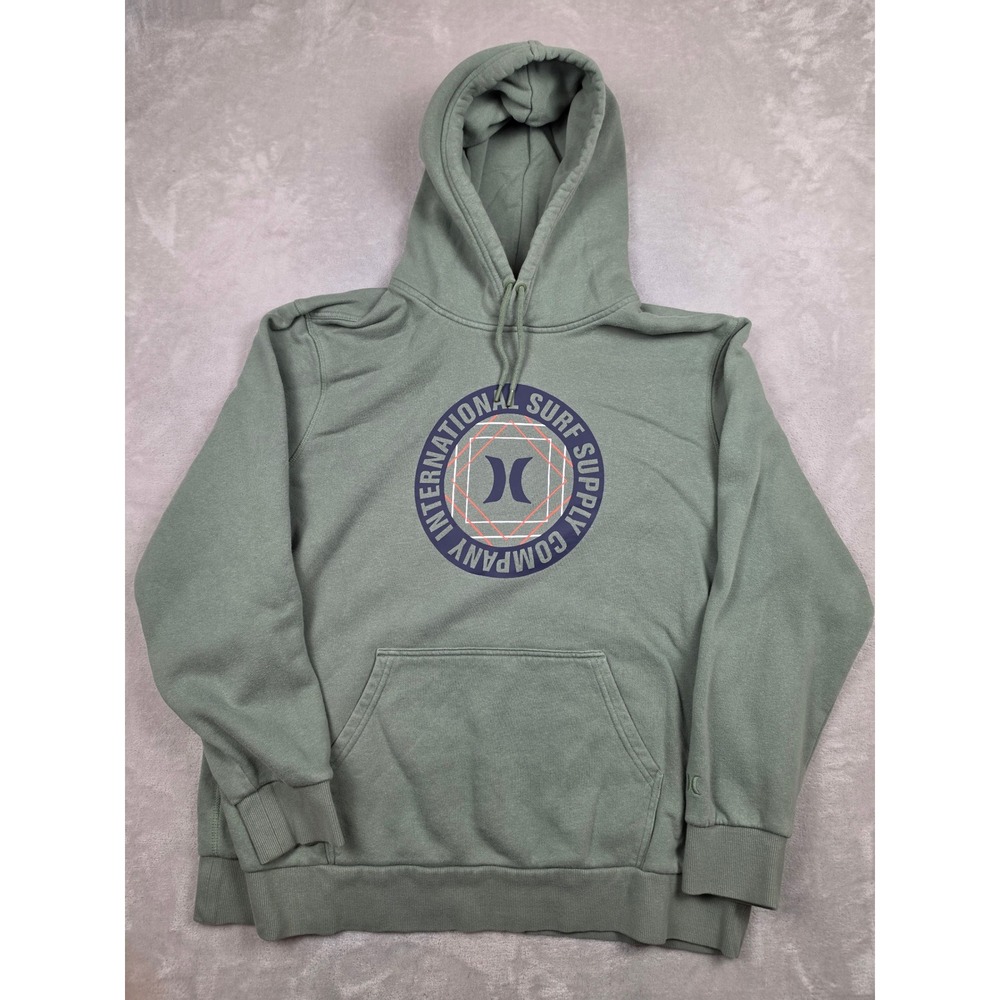 Hurley Hoodie Mens XXL Green International Surf Supply Pullover Sweatshirt